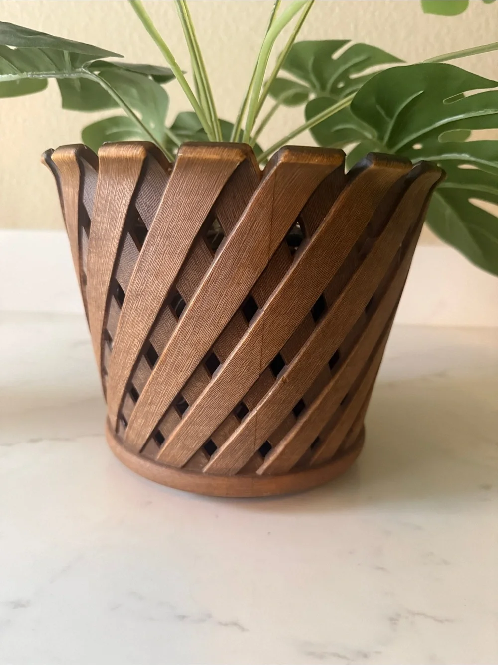 Vintage EMSA West Germany Woven Planter